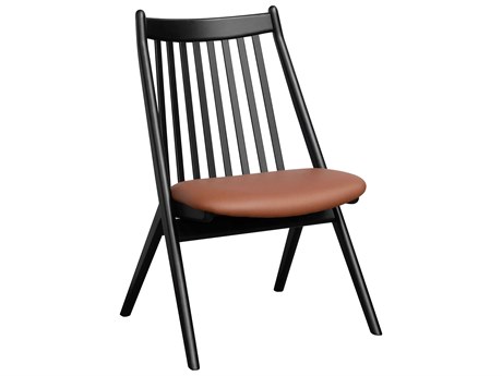 Surya Acworth Rubberwood Black Faux Leather Armless Dining Chair Set of 2