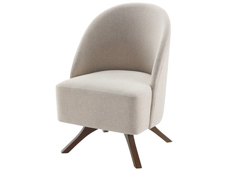 Surya Coda Swivel Tan Fabric Accent Chair
