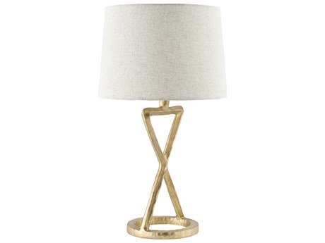 Surya Adaje Gold Beige Cotton Buffet Lamp