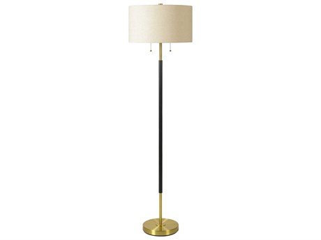 Surya Aberdeen Gold Black Floor Lamp