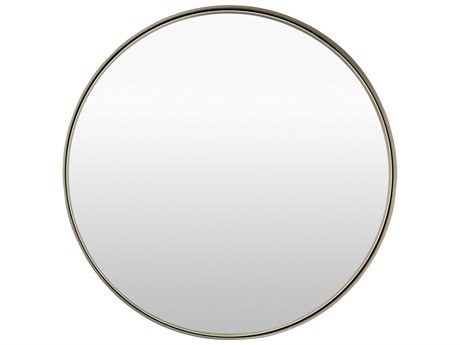 Surya Amvria Black Round Wall Mirror