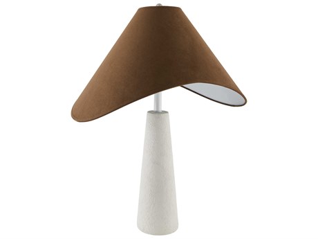 Surya Apuila White Tan Polyester Buffet Lamp