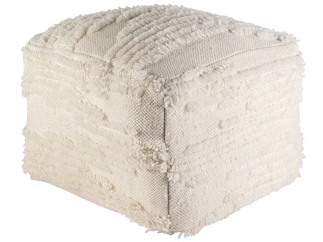 Surya Apache Cream Upholstered Ottoman