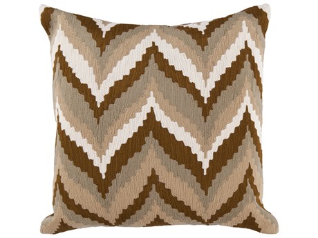 Surya Ikat Medium Brown Pillow