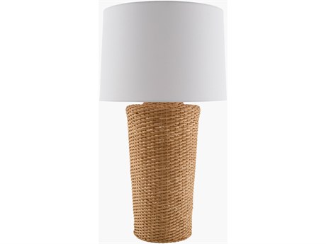Surya Allura Wheat White Linen Off Table Lamp