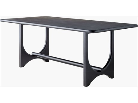 Surya Arland Rectangular Wood Black Dining Table