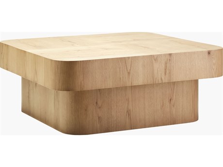 Surya Arquette Square Wood Clear Coffee Table