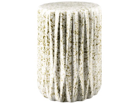 Surya Aynor Cream Sage Accent Stool