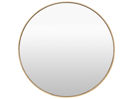 Surya Bahia Gold Round Wall Mirror