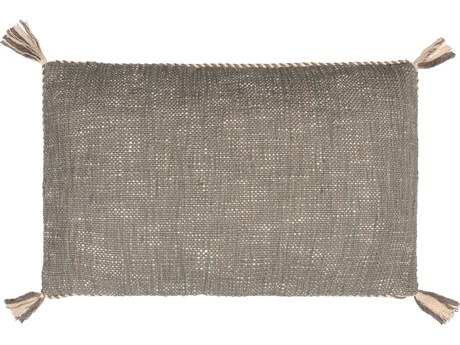 Surya Braided Bisa Gray / Cream Pillow