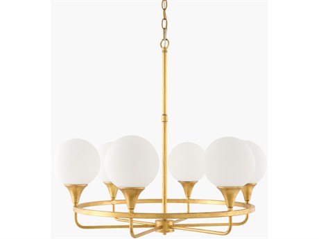 Surya Bolbec 6-Light Gold Round Chandelier