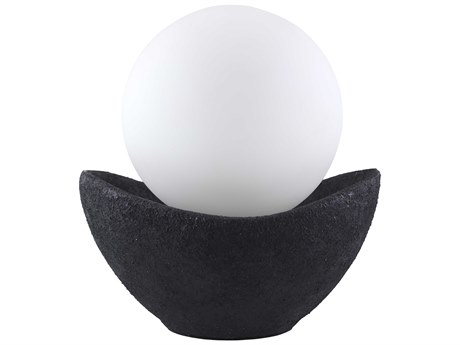 Surya Bocca Black White Glass Table Lamp