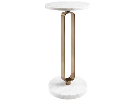 Surya Bendigo Round Marble End Table