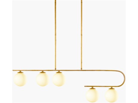 Surya Bernay 5-Light Gold Island Pendant