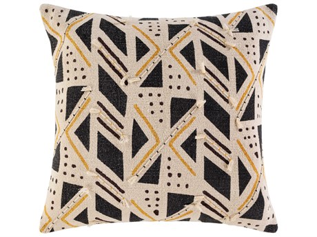 Surya Binga Black / Cream / Mustard Pillow