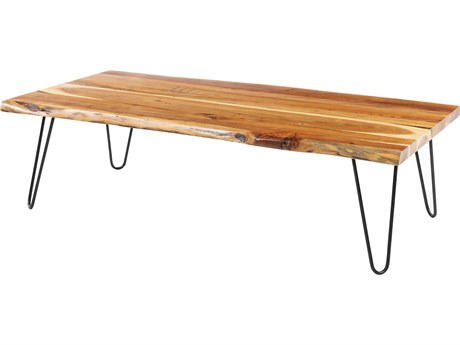 Surya Bergen Rectangular Wood Brown Black Coffee Table