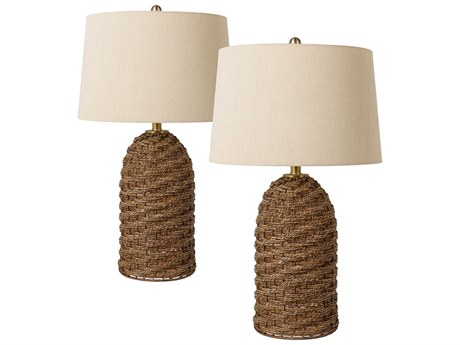 Surya Baja Brown Buffet Lamp Set of 2