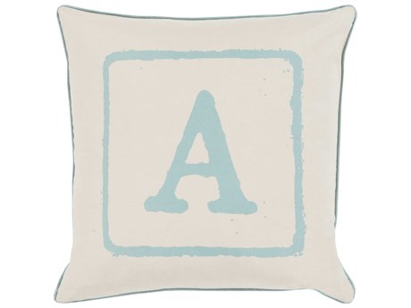 Surya Big Kid Blocks Teal Pillow