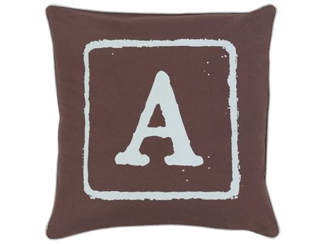 Surya Big Kid Blocks Ice Blue Pillow
