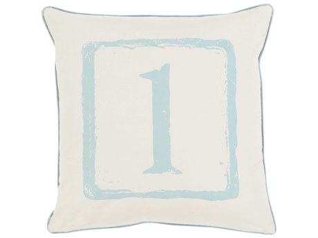 Surya Big Kid Blocks Teal Pillow