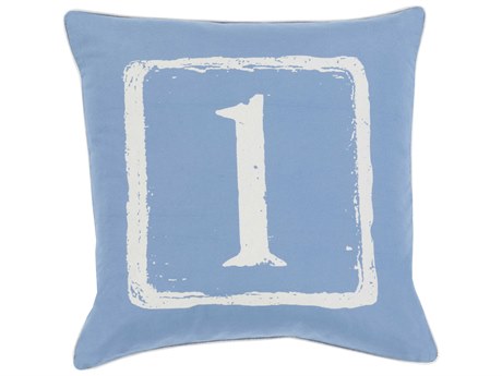 Surya Big Kid Blocks Blue Pillow
