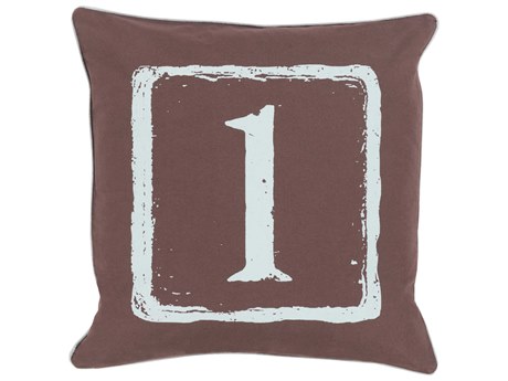 Surya Big Kid Blocks Ice Blue Pillow