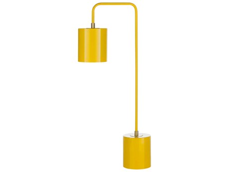 Surya Boomer Metallic Brass Yellow Metal Desk Lamp