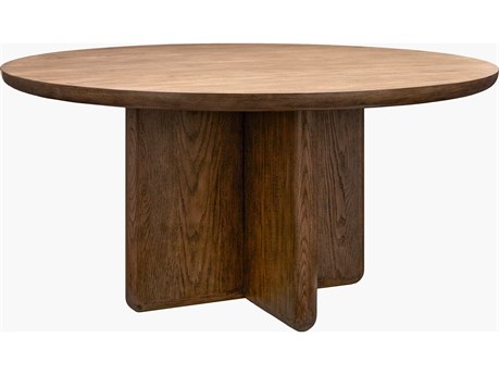 Surya Becki Owens Atra Round Wood Dark Brown Dining Table