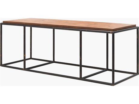 Surya Brax Rectangular Wood Brown Black Coffee Table