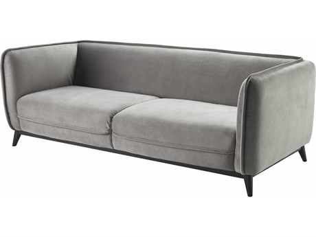 Surya Bruce Gray Black Upholstered Sofa