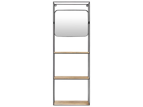 Surya Bronx Black Wall Mirror