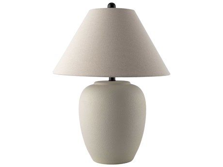 Surya Bastille White Table Lamp