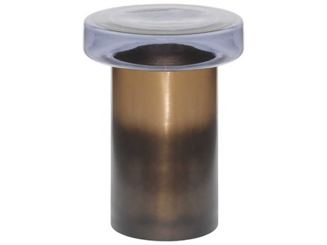 Surya Bolivar Round Glass End Table