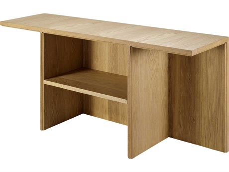 Surya Cascata Rectangular Wood Brown Console Table
