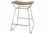 Surya Celerio Brown Gray Leather Upholstered Counter Stool  SYCELE001