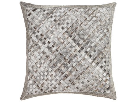 Surya Cesta Black / Dark Brown / White Pillow