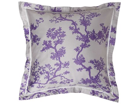 Surya The Cranes Purple Pillow
