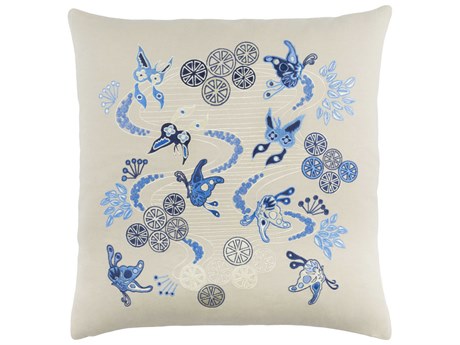 Surya Chinese River Light Beige Pillow