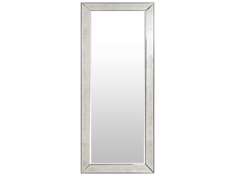 Surya Calloway Metallic Silver Rectangular Floor Mirror