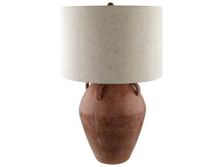 Surya Colorado Red Wheat Linen Buffet Lamp