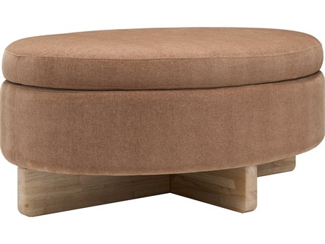 Surya Corson Brown Upholstered Ottoman