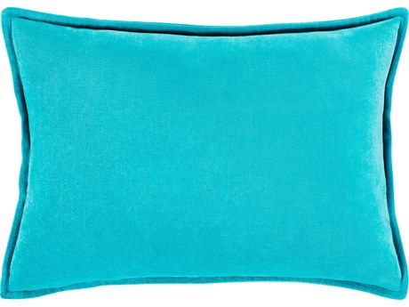 Surya Cotton Velvet Aqua Pillow
