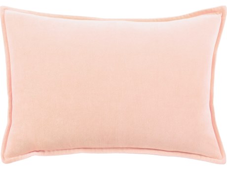 Surya Cotton Velvet Peach Pillow
