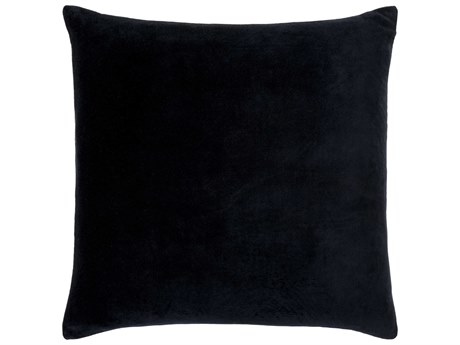 Surya Cotton Velvet Black Pillow