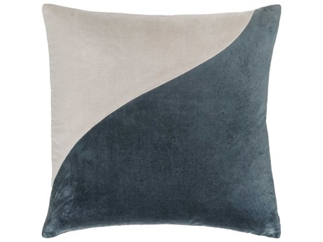 Surya Cotton Velvet Teal Pillow