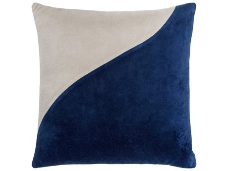 Surya Cotton Velvet Dark Blue Pillow