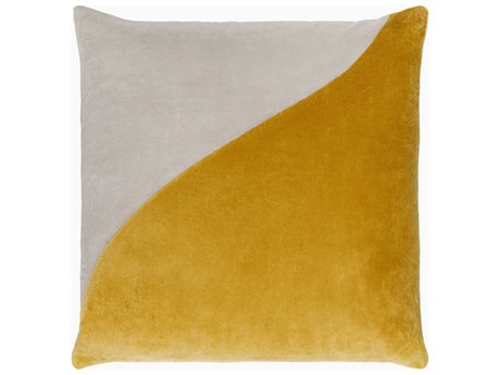 Surya Cotton Velvet Mustard Pillow