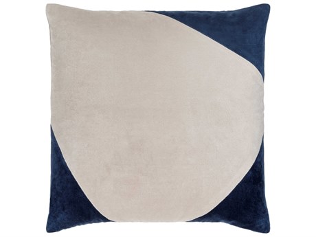Surya Cotton Velvet Navy Pillow