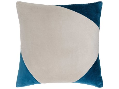 Surya Cotton Velvet Teal Pillow