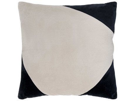 Surya Cotton Velvet Black Pillow
